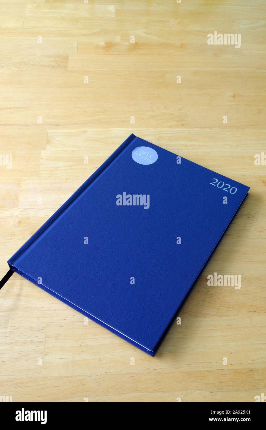 Year 2020 Week To View Hardback Annual Diary Stock Photo