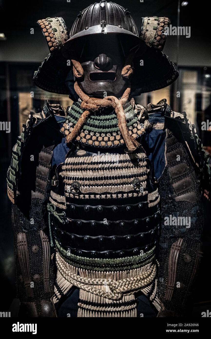 Italy Piedmont Turin - Mazzonis Palace - Mao Museum ( Museo d'Arte Orientale ) - Museum of Oriental art -  Samurai Suits of armour Stock Photo