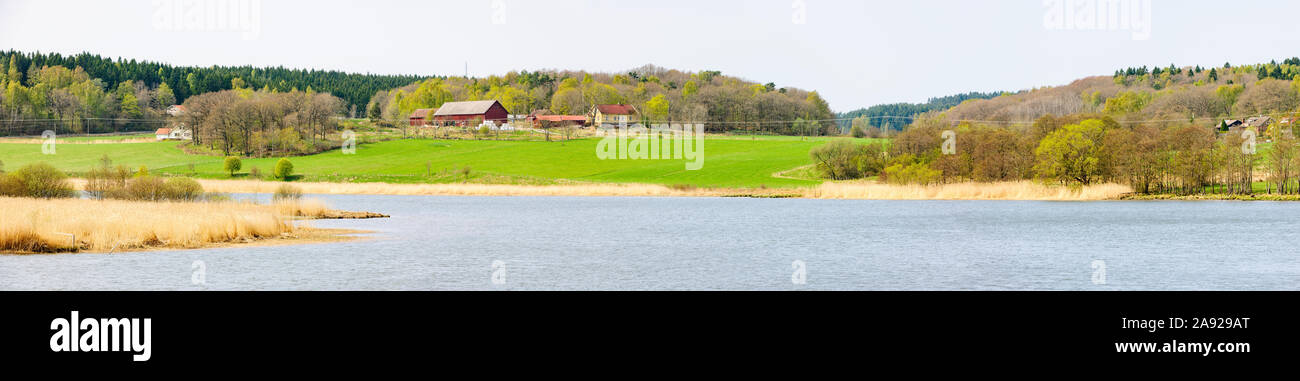 Landscape with lake Stock Photo