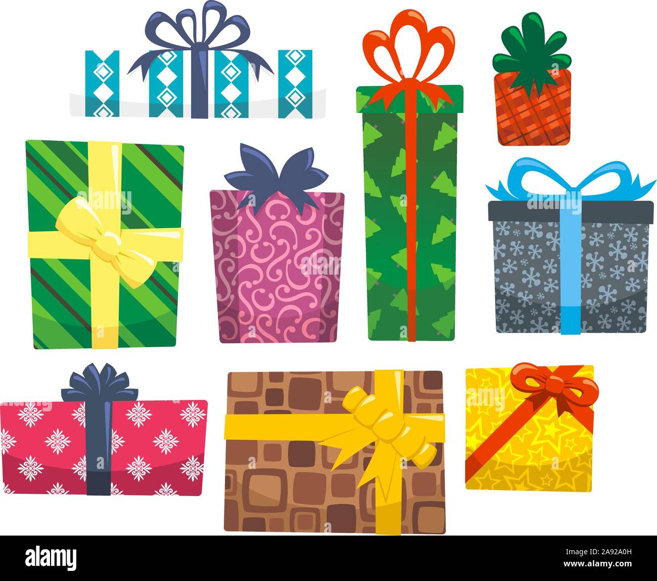 Hollyday Gift Cartoon Illustration Collection Stock Vector Image & Art 