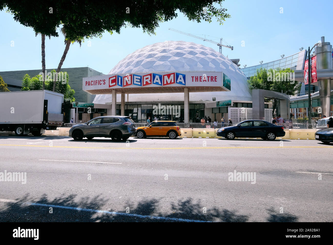 Pacific´s Cinerama Theatre, legendary movie theatre on Sunset Boulevard, Hollywood, Los Angeles, California, USA Stock Photo