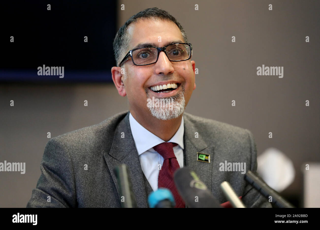 Sanjay Bhandari during the press conference at Pinsent Masons, London. Stock Photo