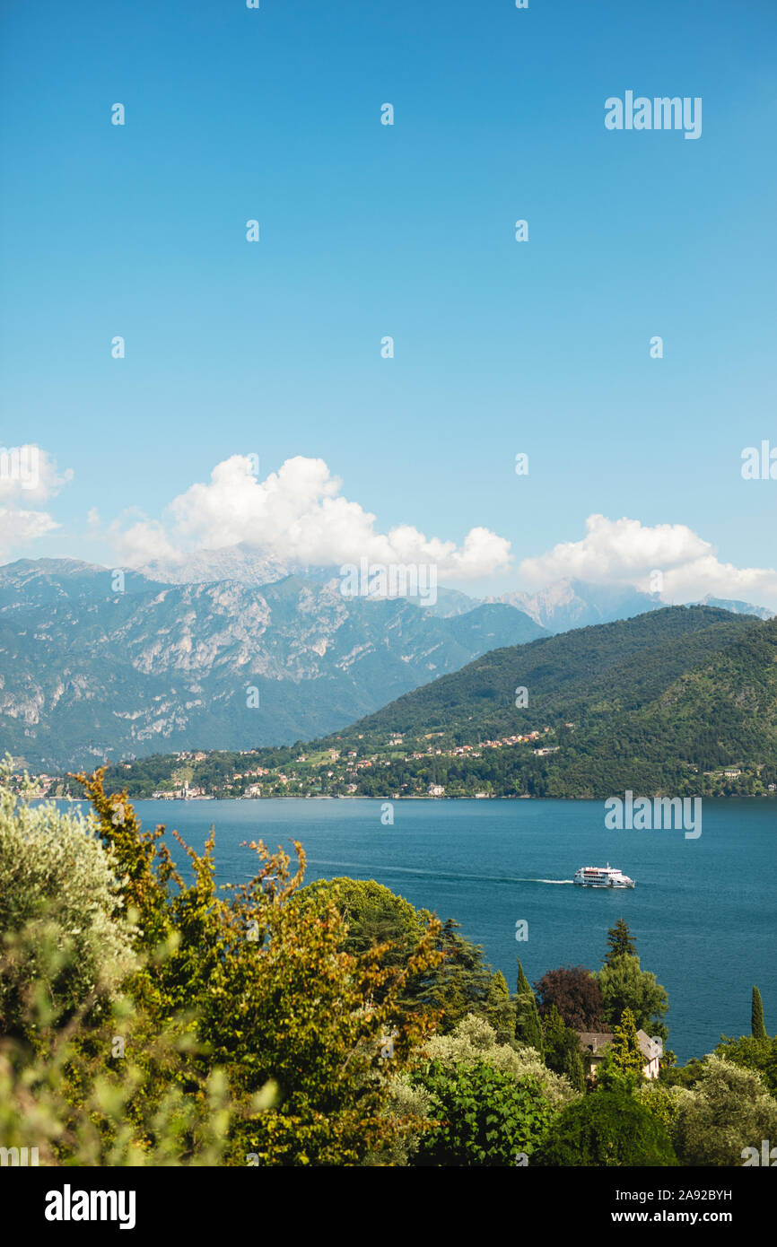 Coastal scene view boat hi-res stock photography and images - Alamy