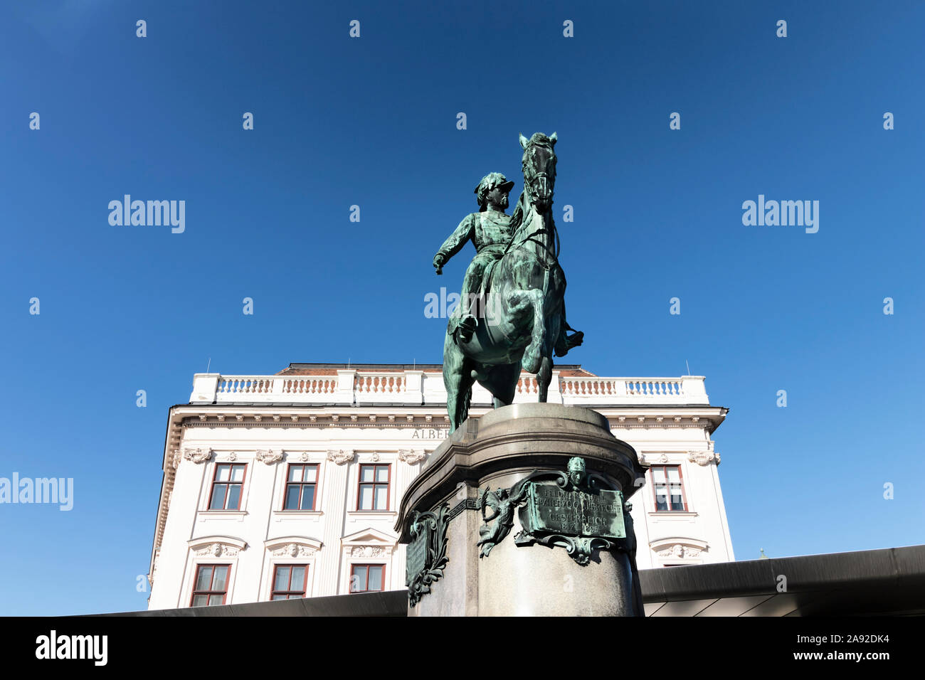 Statue of Archduke Albrecht in Vienna Stock Photo