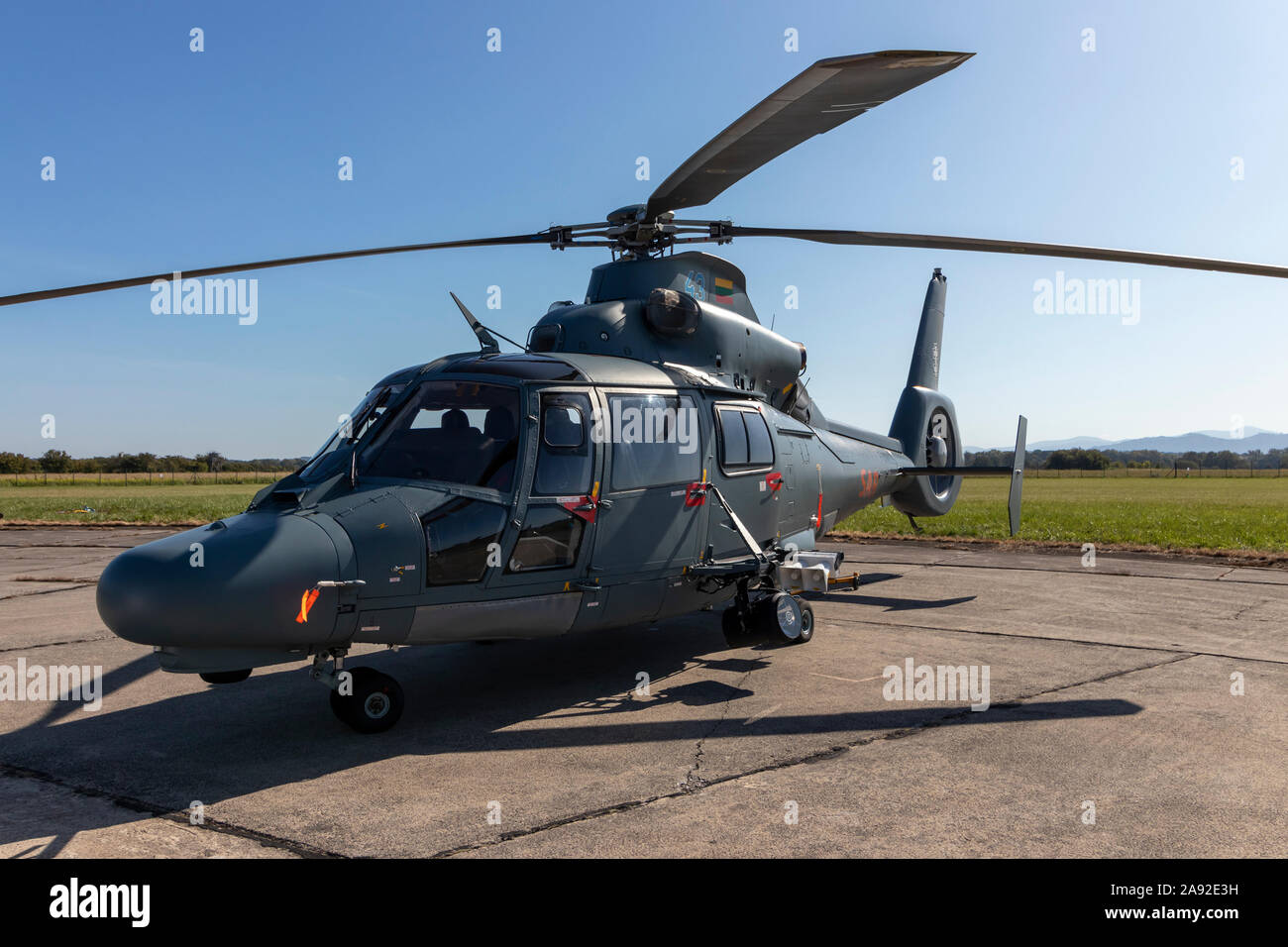 Ostrava Czech Republic September 22 19 Nato Days An Eurocopter As365 Dauphin Military Helicopter Is On Static Display No People Stock Photo Alamy Ostrava Czech Republic September 22 19 Nato Days An Eurocopter As365 Dauphin Military Helicopter Is On Static Display No People Stock Photo Alamy