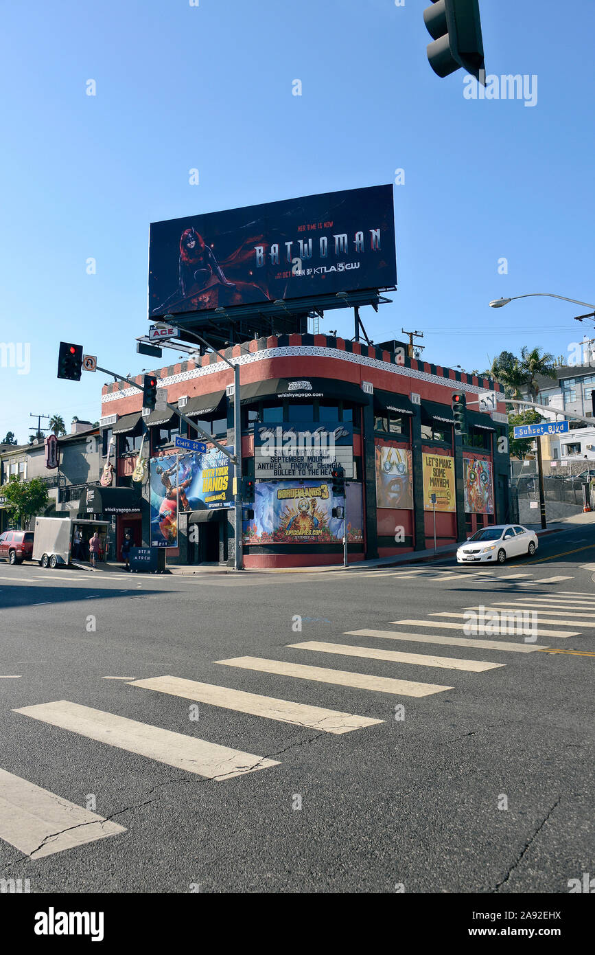Legendary music club Whisky a Go Go on the Sunset Strip in West Hollywood, Los Angeles, California, USA Stock Photo