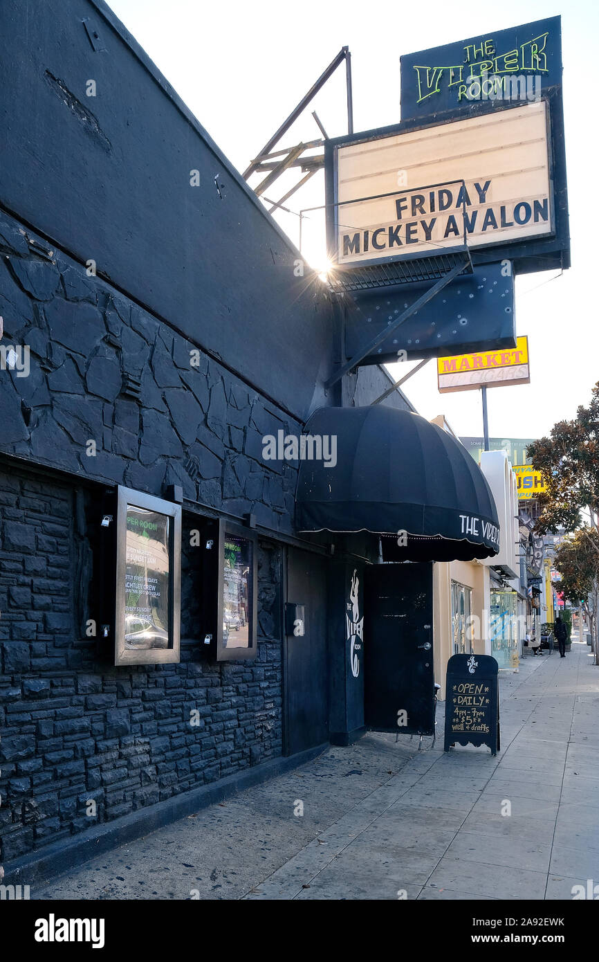 Legendsrer Nightclub The Viper Room Am Sunset Strip In West