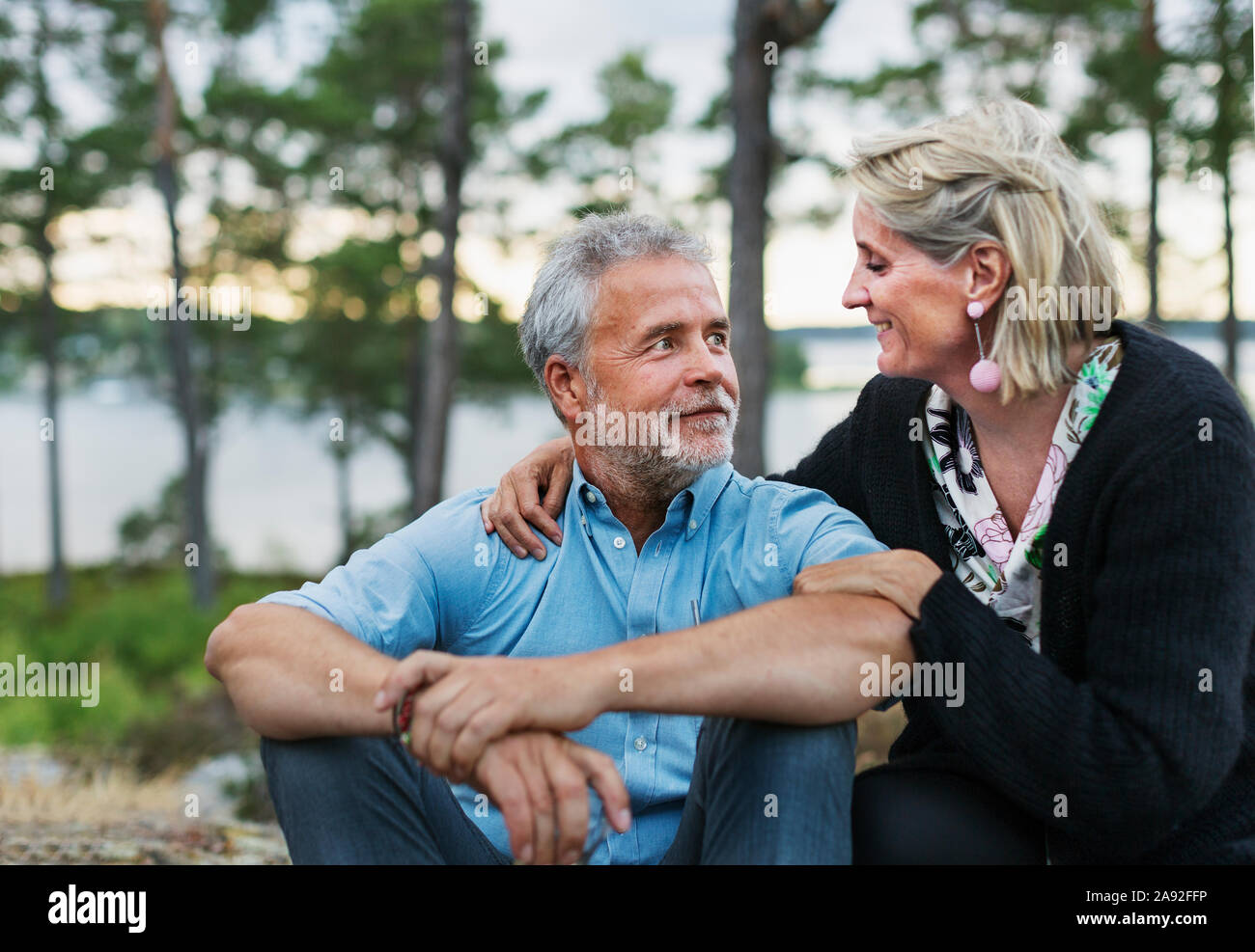 Mature couple together Stock Photo