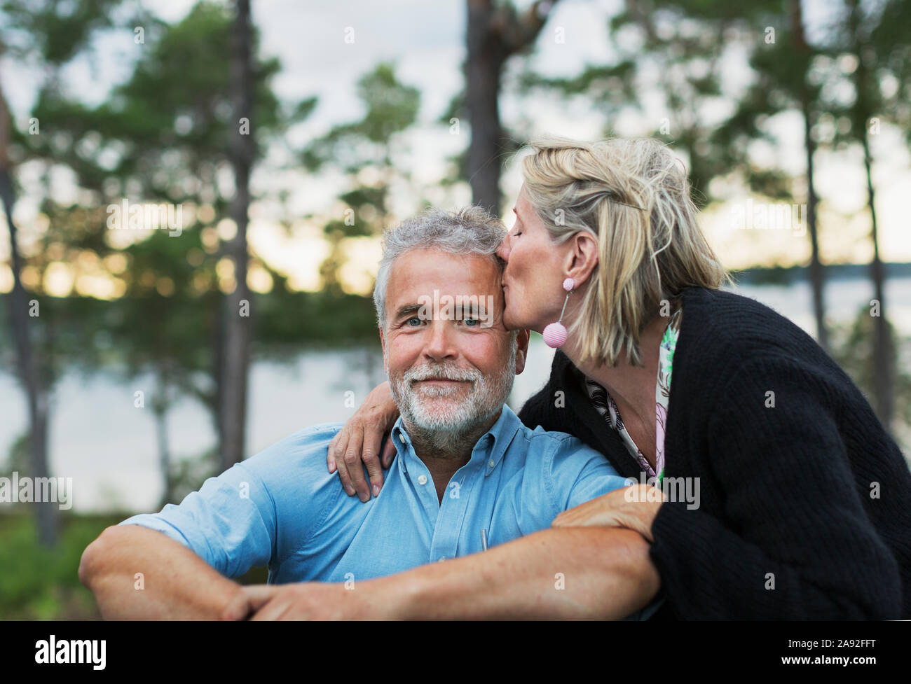 Mature couple together Stock Photo