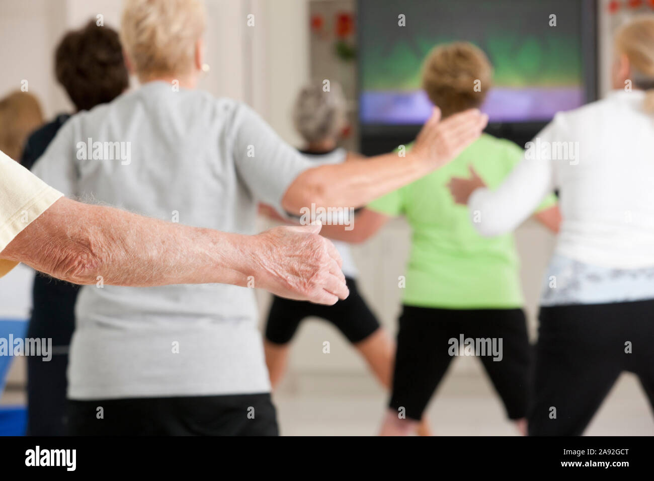Rear view of group of seniors hi-res stock photography and images - Alamy
