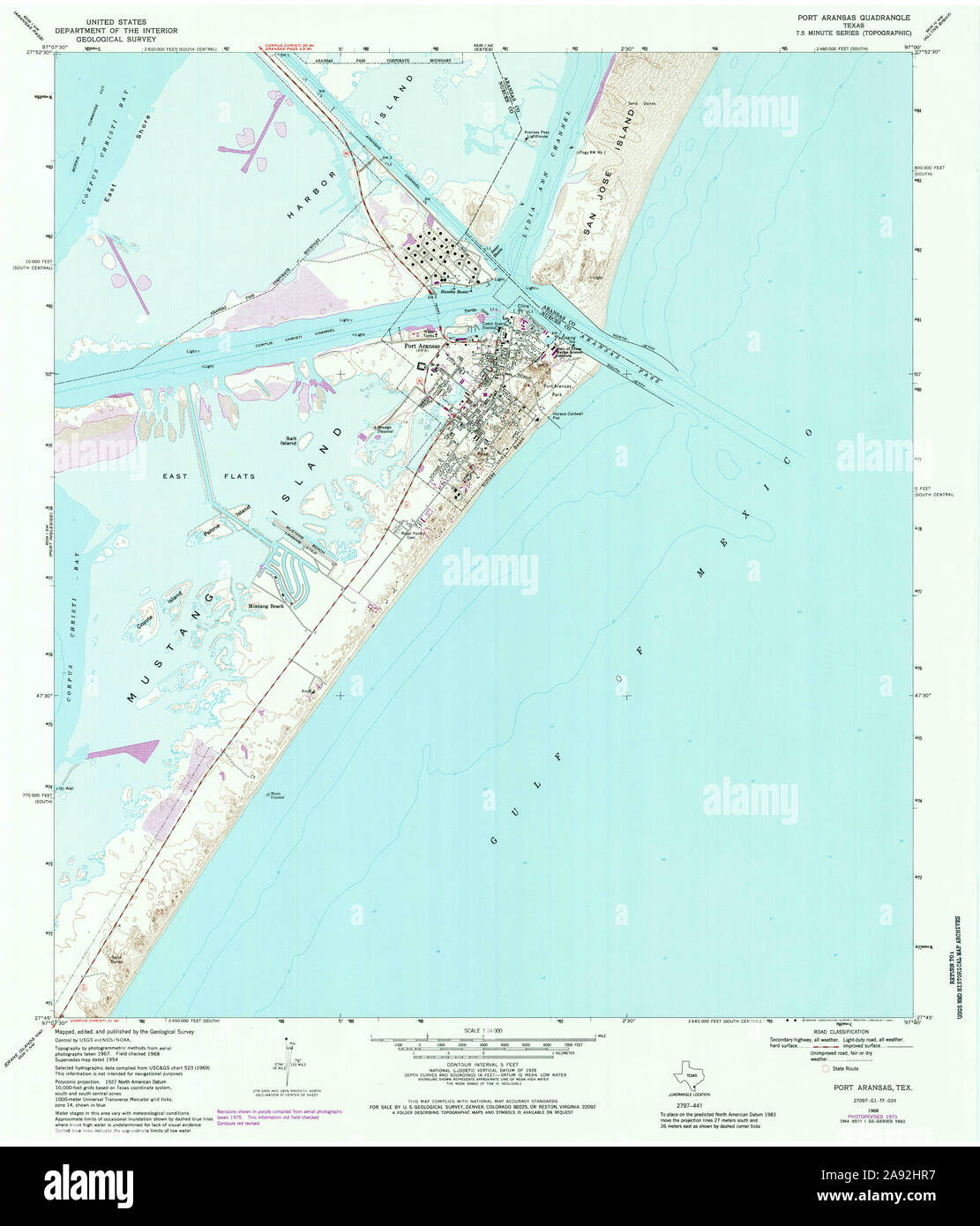 Map of port aransas hires stock photography and images Alamy