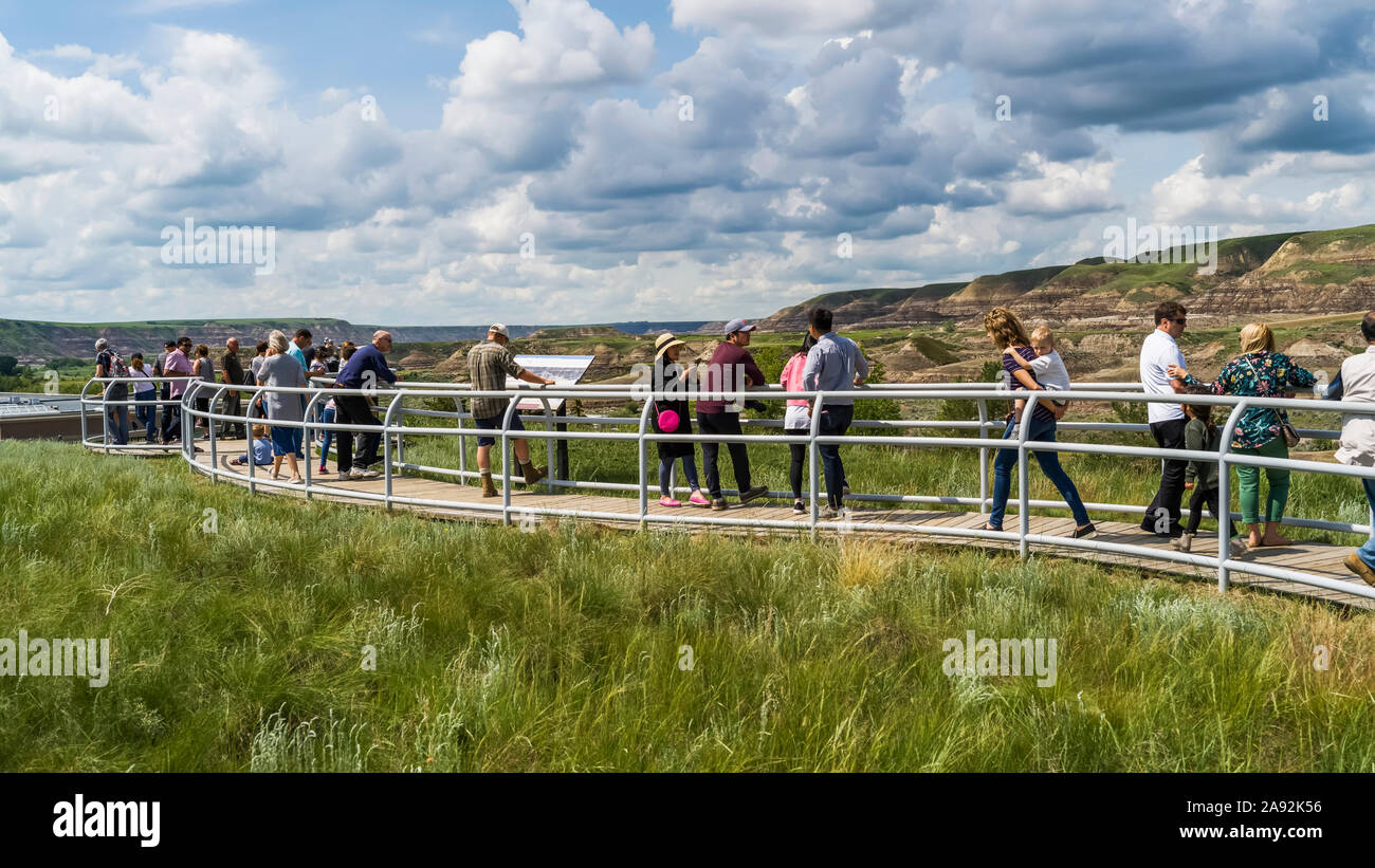 Royal Tyrrell Museum, centre of paleontological research known for its collection of more than 130,000 fossils; Drumheller, Alberta, Canada Stock Photo