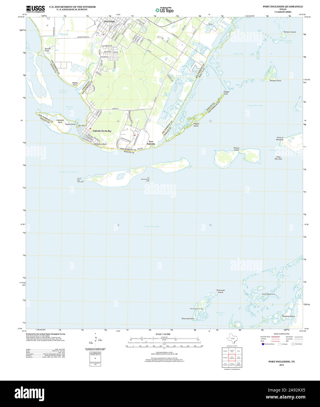 Map of ingleside texas Cut Out Stock Images & Pictures Alamy