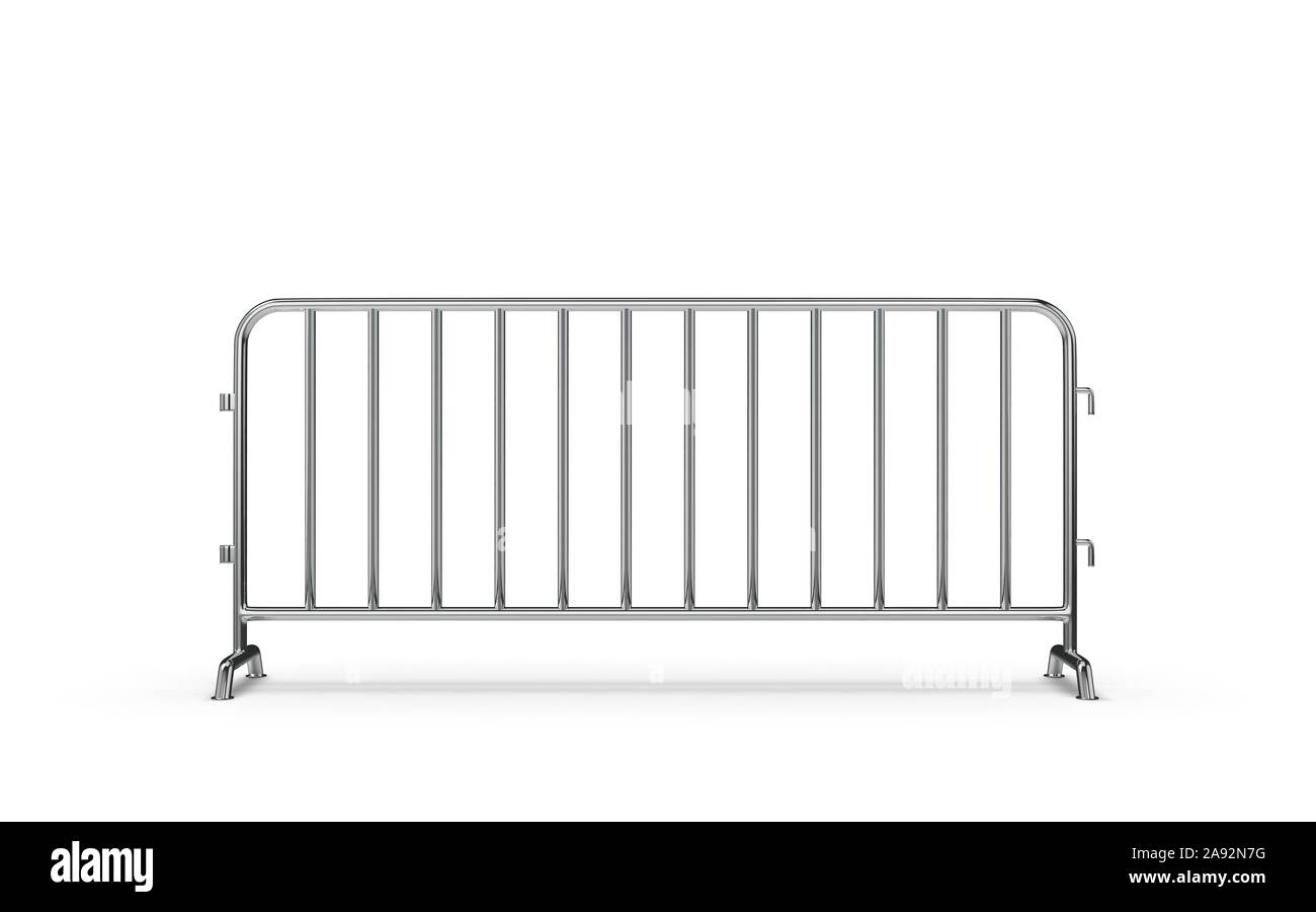 Metal Barrier isolated on White 3D Rendering Stock Photo - Alamy