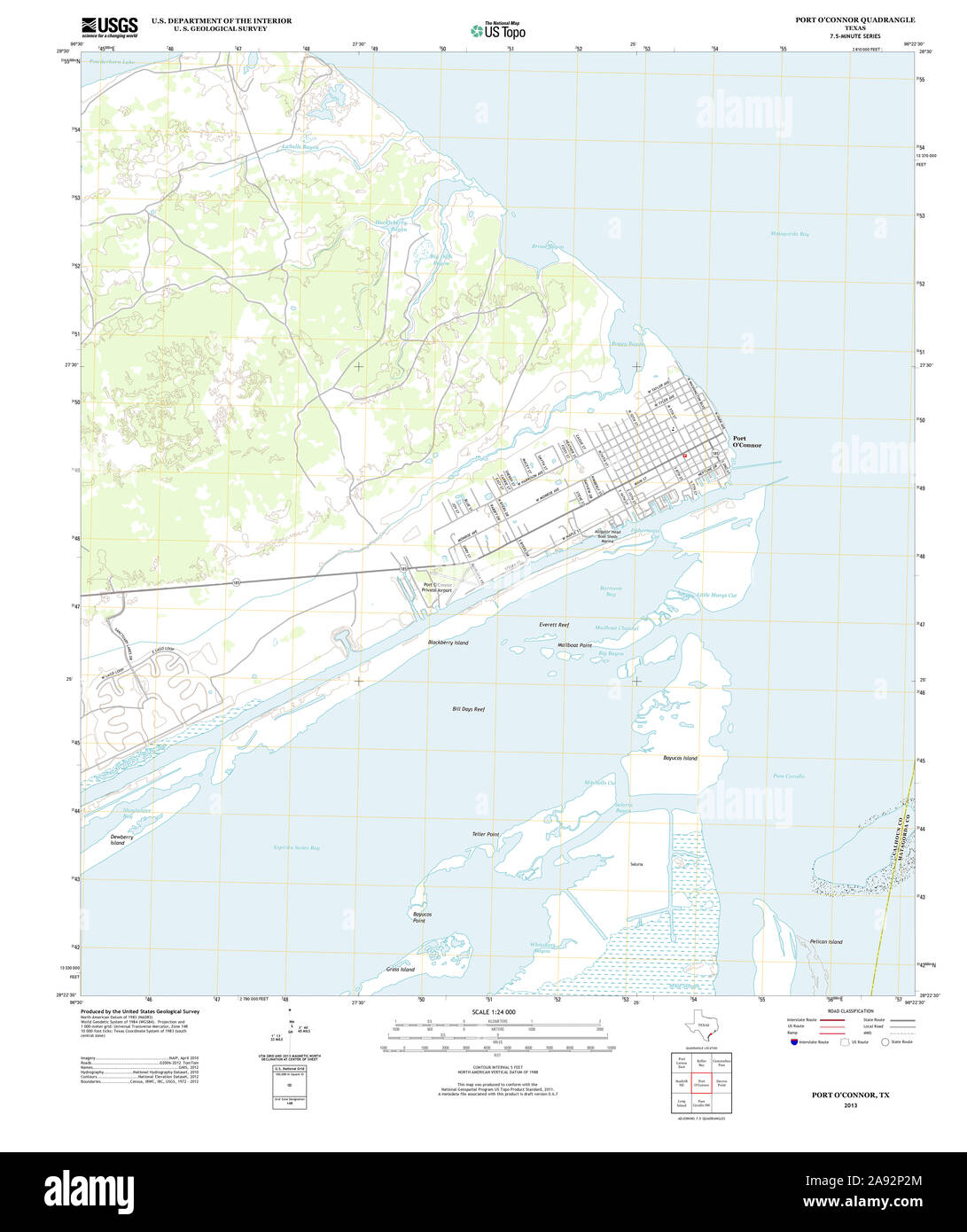 USGS Topo Map of Port O'Connor