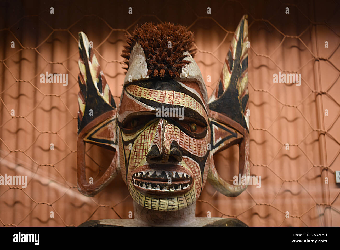 Tribal mask from Papua New Guinea at South Australian Museum, Pacific