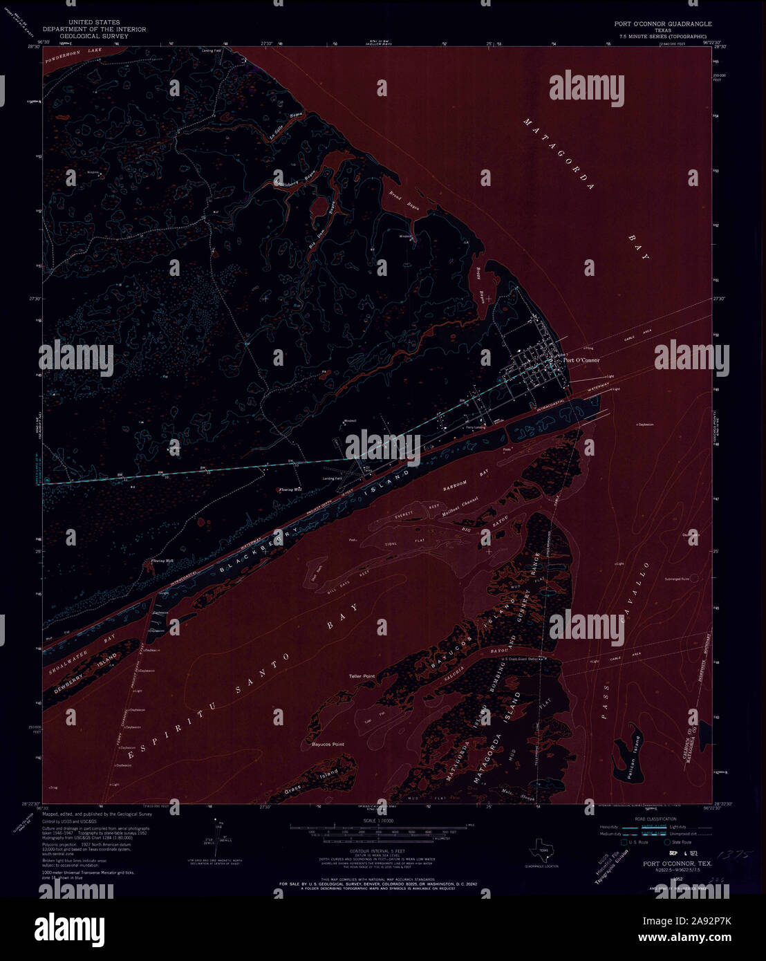 Inverted Restoration Map of Port O'Connor