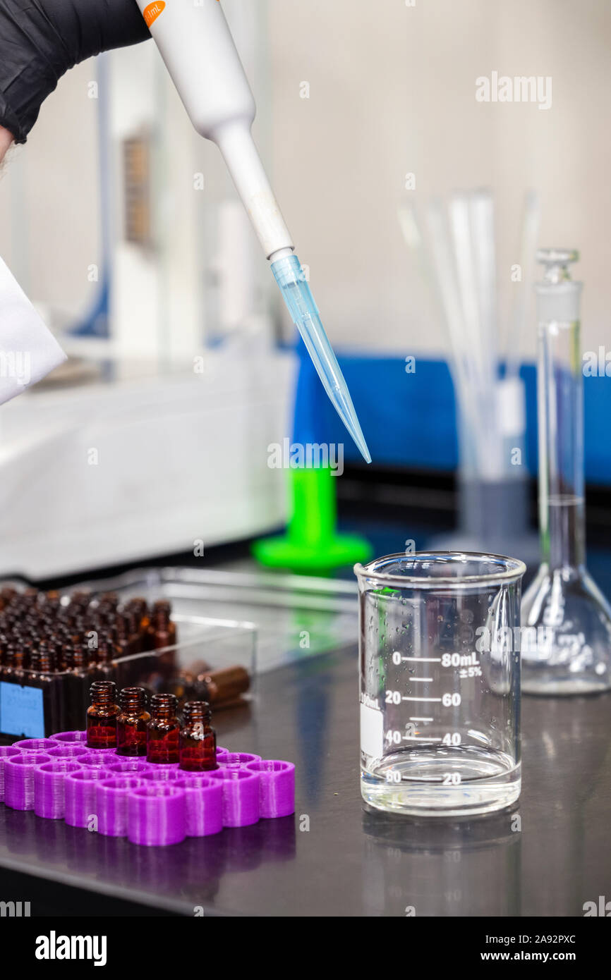 Laboratory testing of cannabis; Cave Junction, Oregon, United States of America Stock Photo Alamy