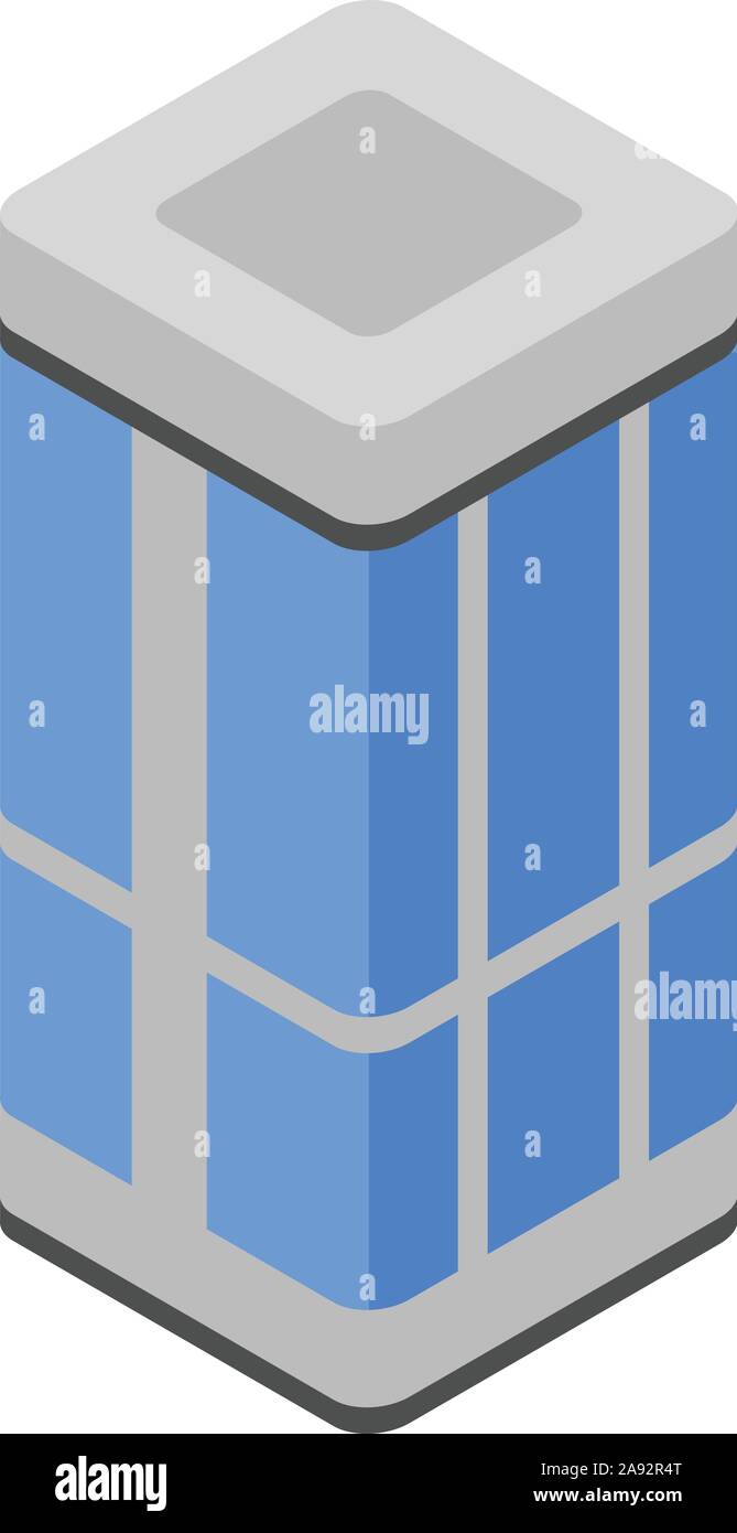 Glass elevator icon, isometric style Stock Vector