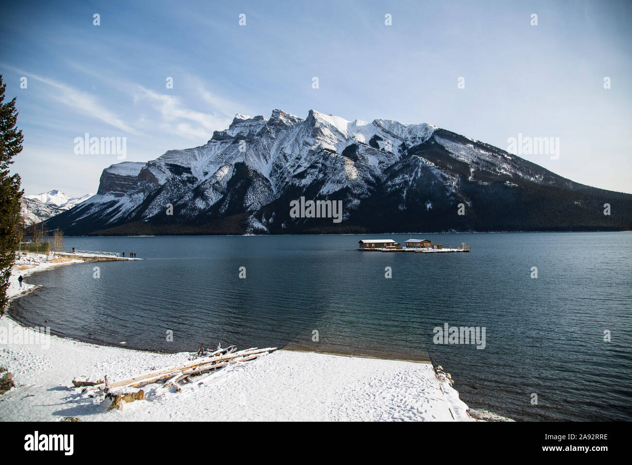 Canadian Rocky Mountains and Lake Stock Photo - Alamy