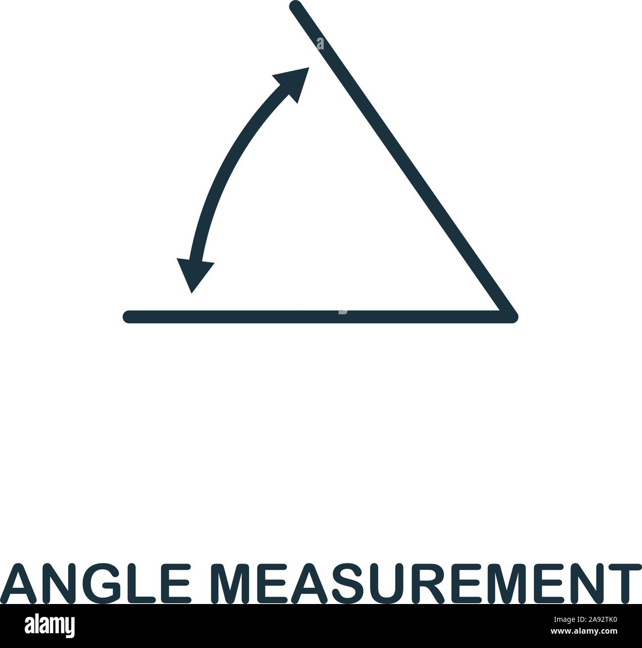 Angle Measurement icon outline style. Thin line creative Angle