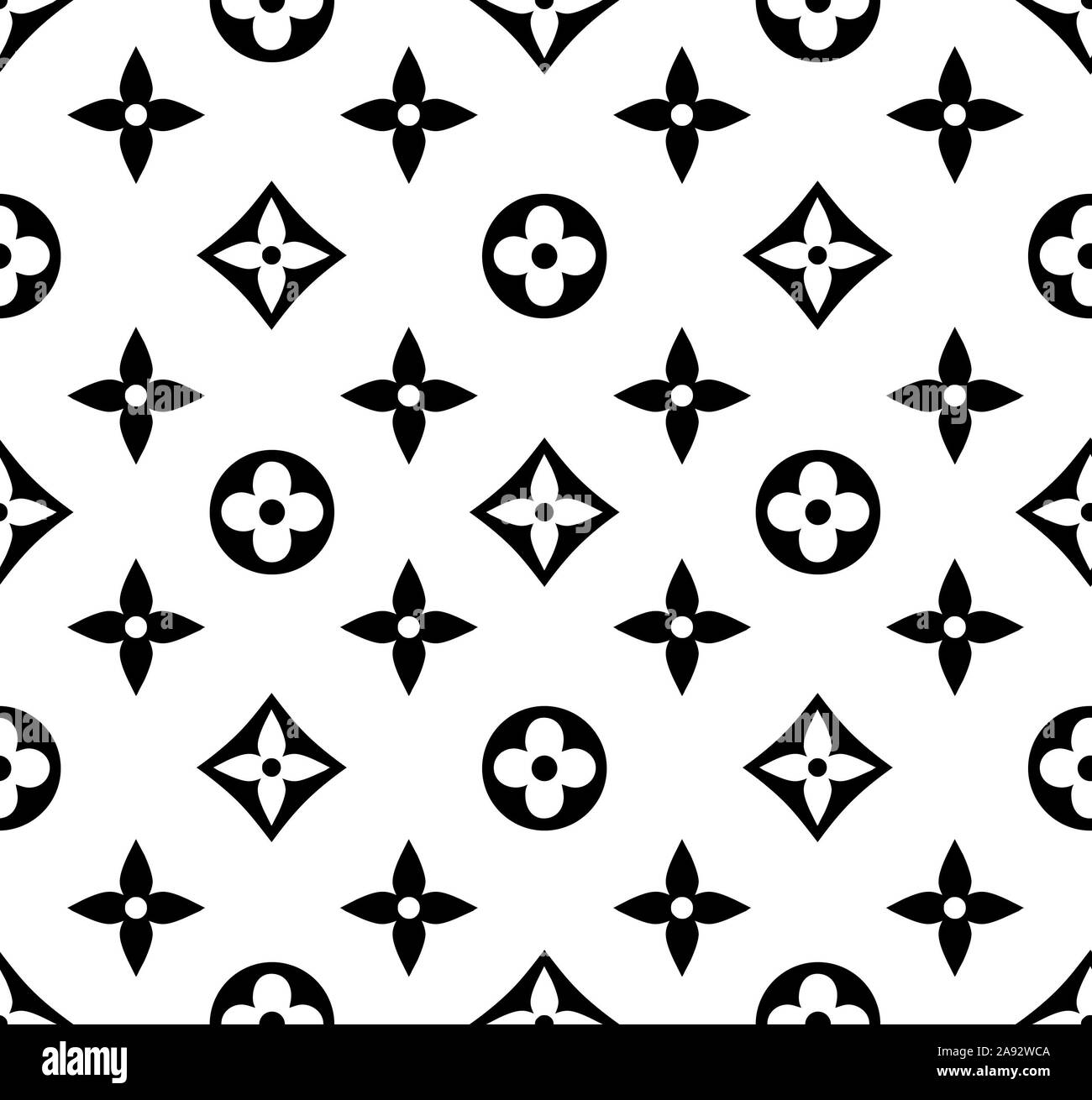 Luxury Geometric Seamless Icon Pattern in Vintage Fashion Style. Ready for Textile Prints on White Background. Stock Photo