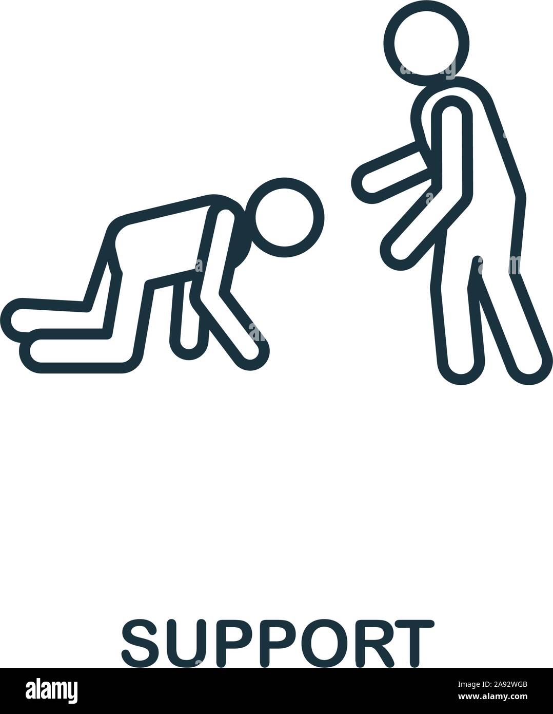 Support icon outline style. Thin line creative Support icon for logo ...