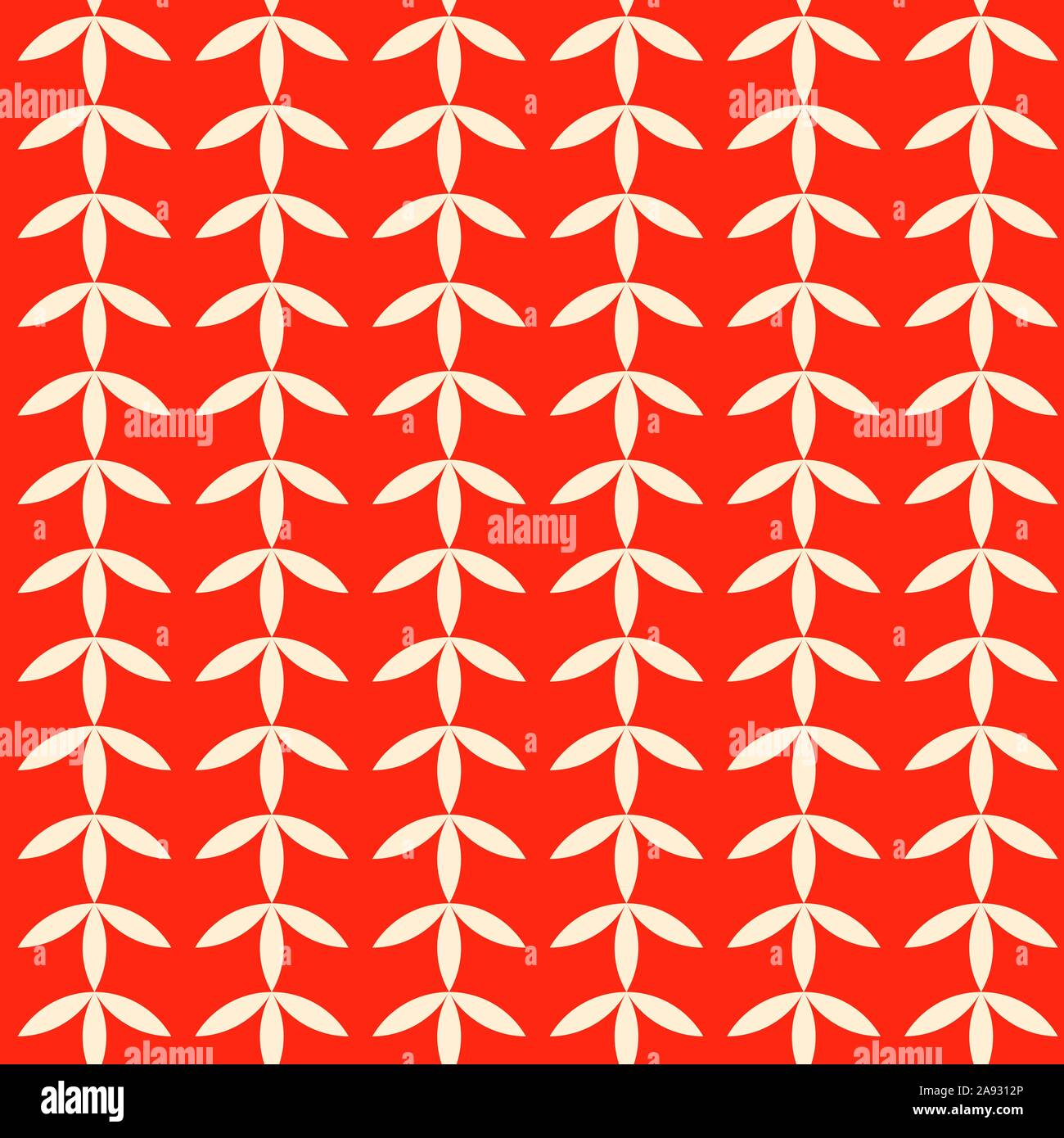 Modern retro geometric seamless pattern vector background. Red, light ...