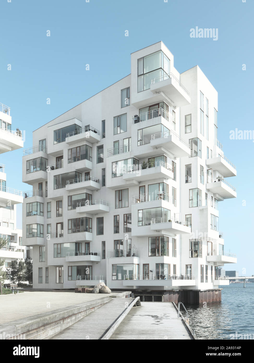 View of modern block of flats Stock Photo