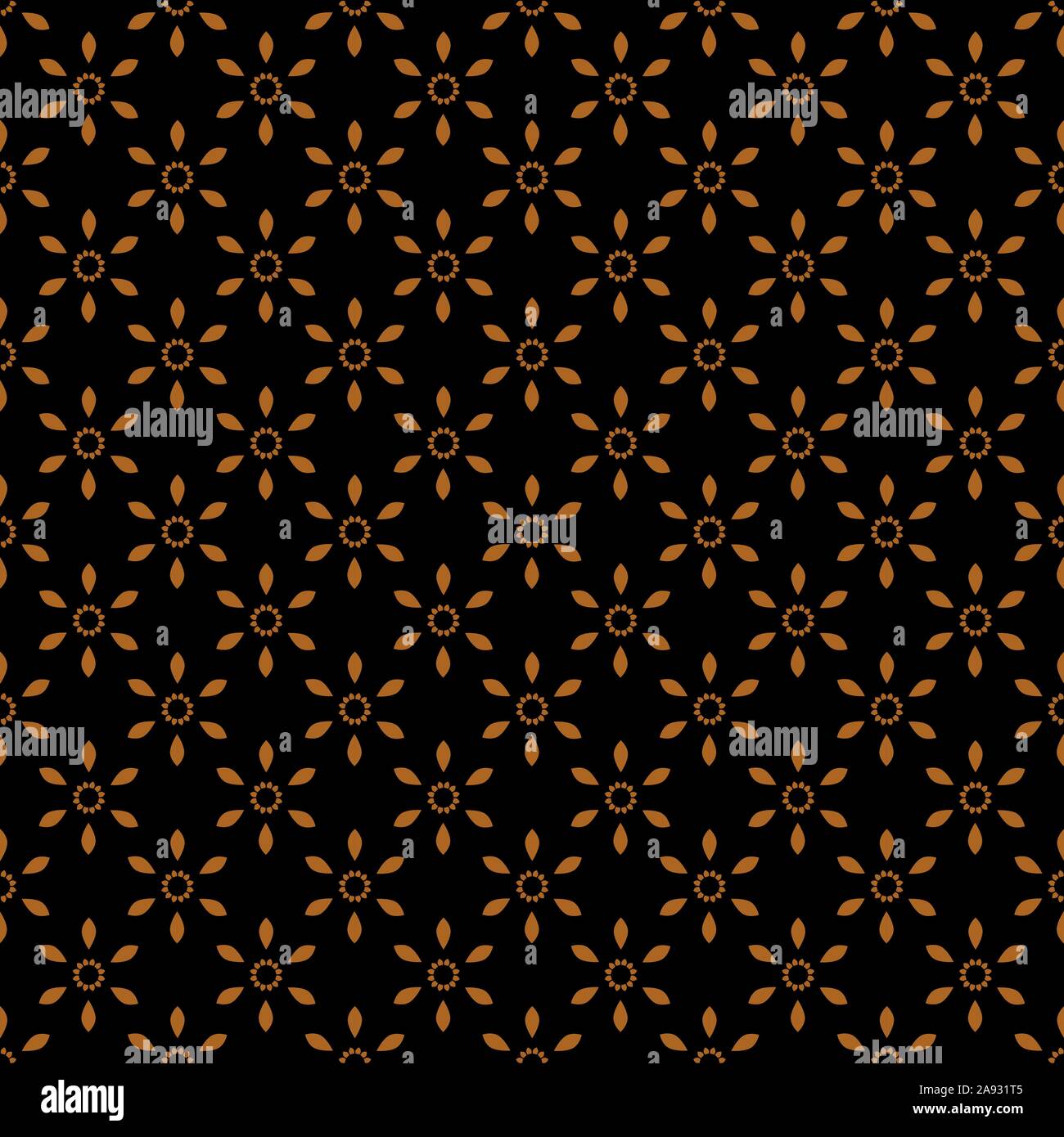 Modern geometric black white floral seamless pattern vector background Stock Vector