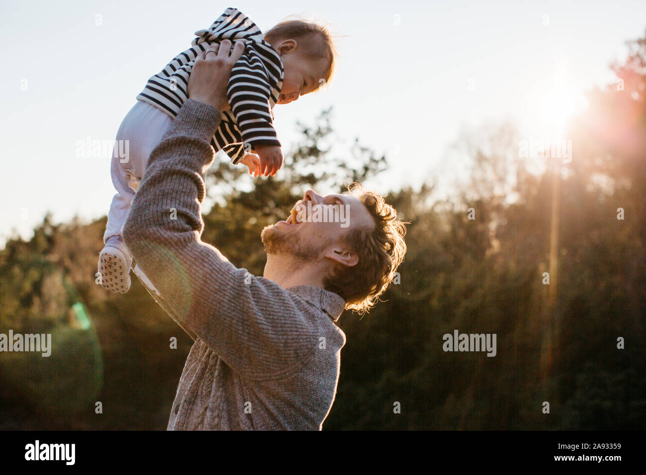 Father with baby Stock Photo - Alamy