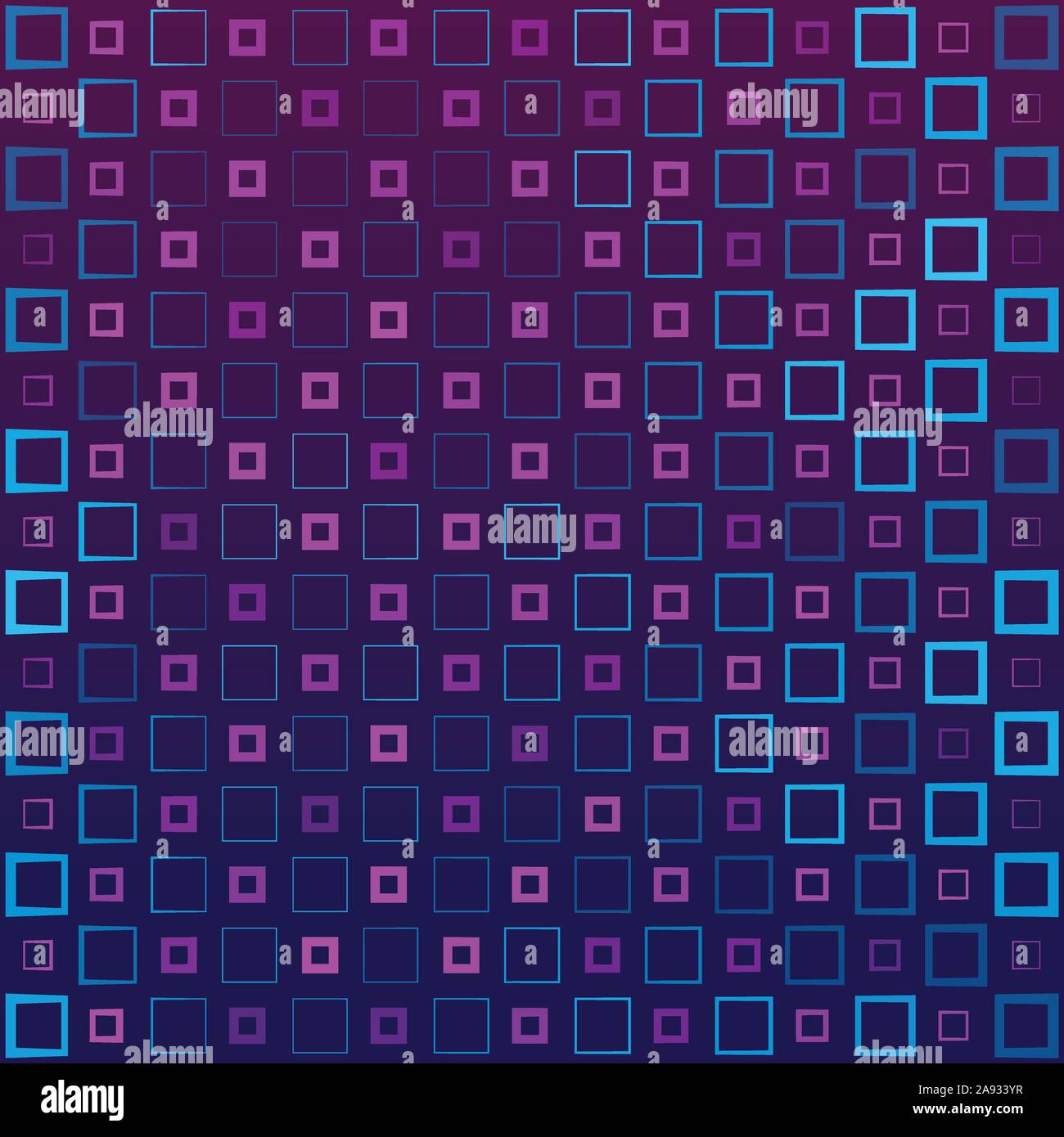 Abstract background with colorful squares and wavy thickness gradient Stock Vector