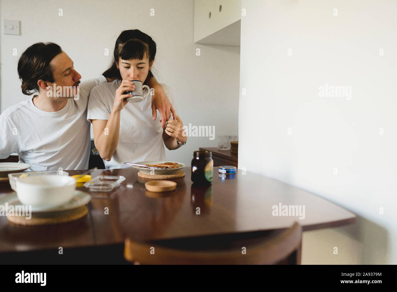 Couple at home Stock Photo
