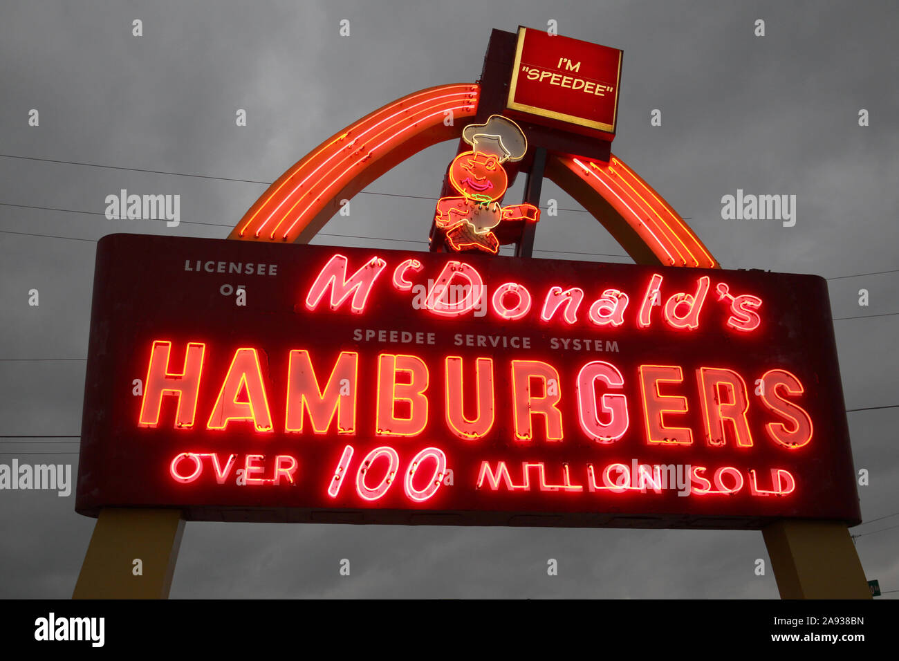 Vintage and Historic McDonald's sign built in 1959 in Green Bay