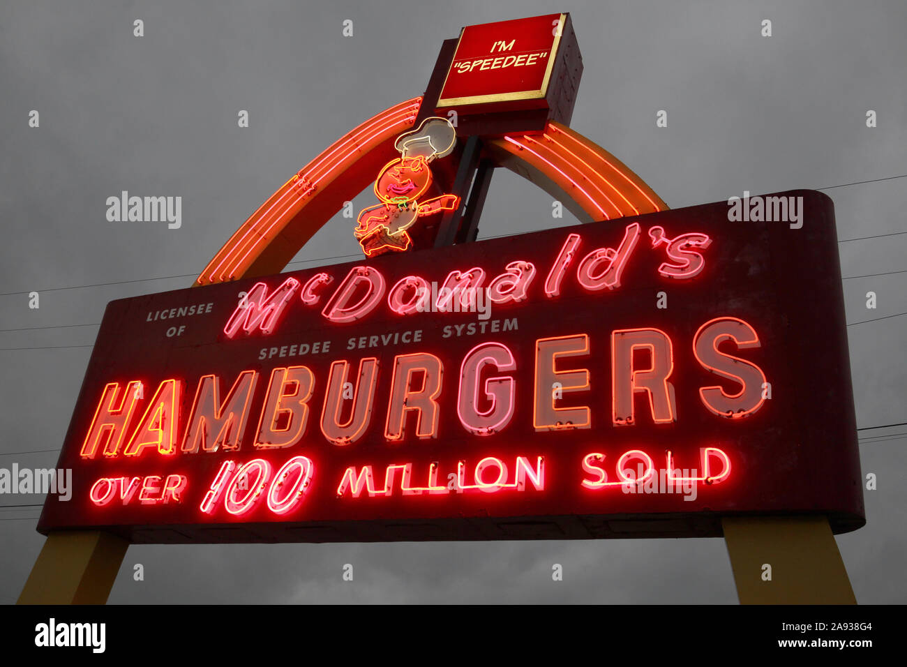 Vintage mcdonalds sign hires stock photography and images Alamy