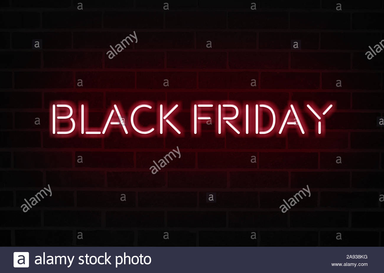 Black Friday Sale Black Friday Text With Bright Red Neon Font On