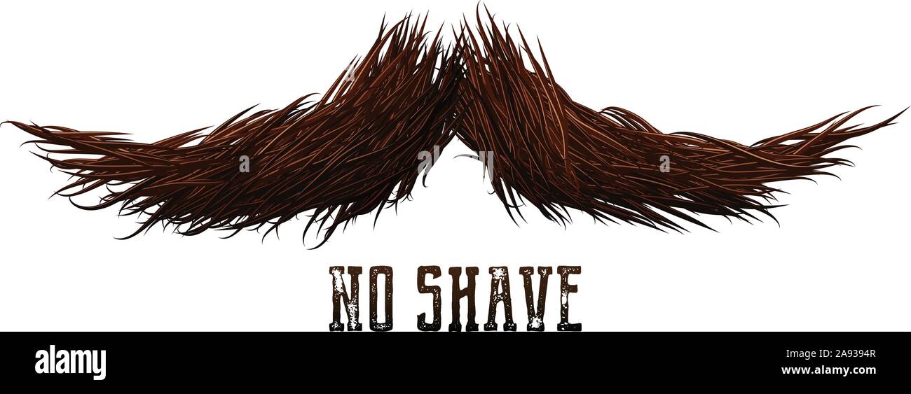 Mustache sign or label as a symbol of masculinity Stock Vector Image