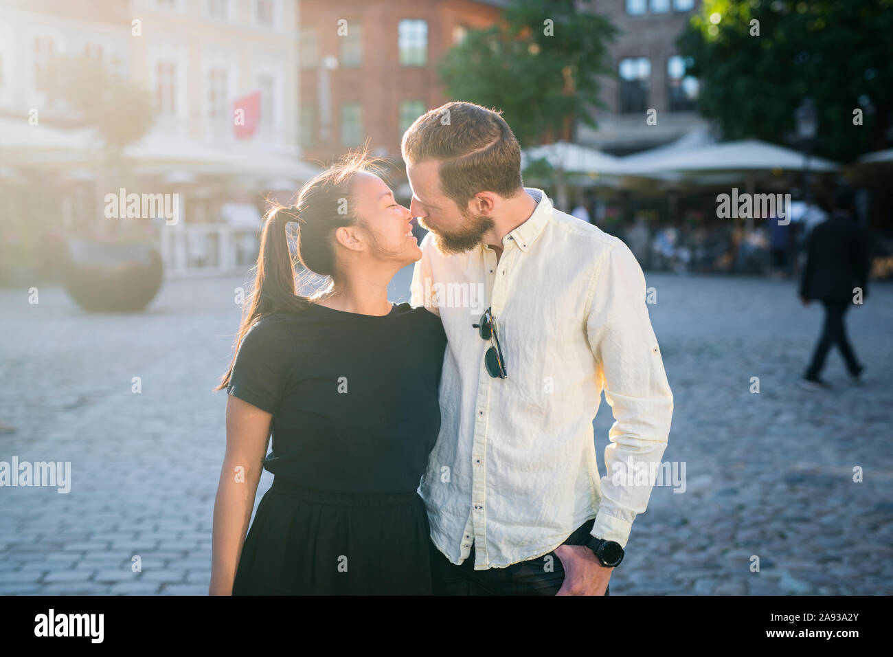 Smiling couple together Stock Photo