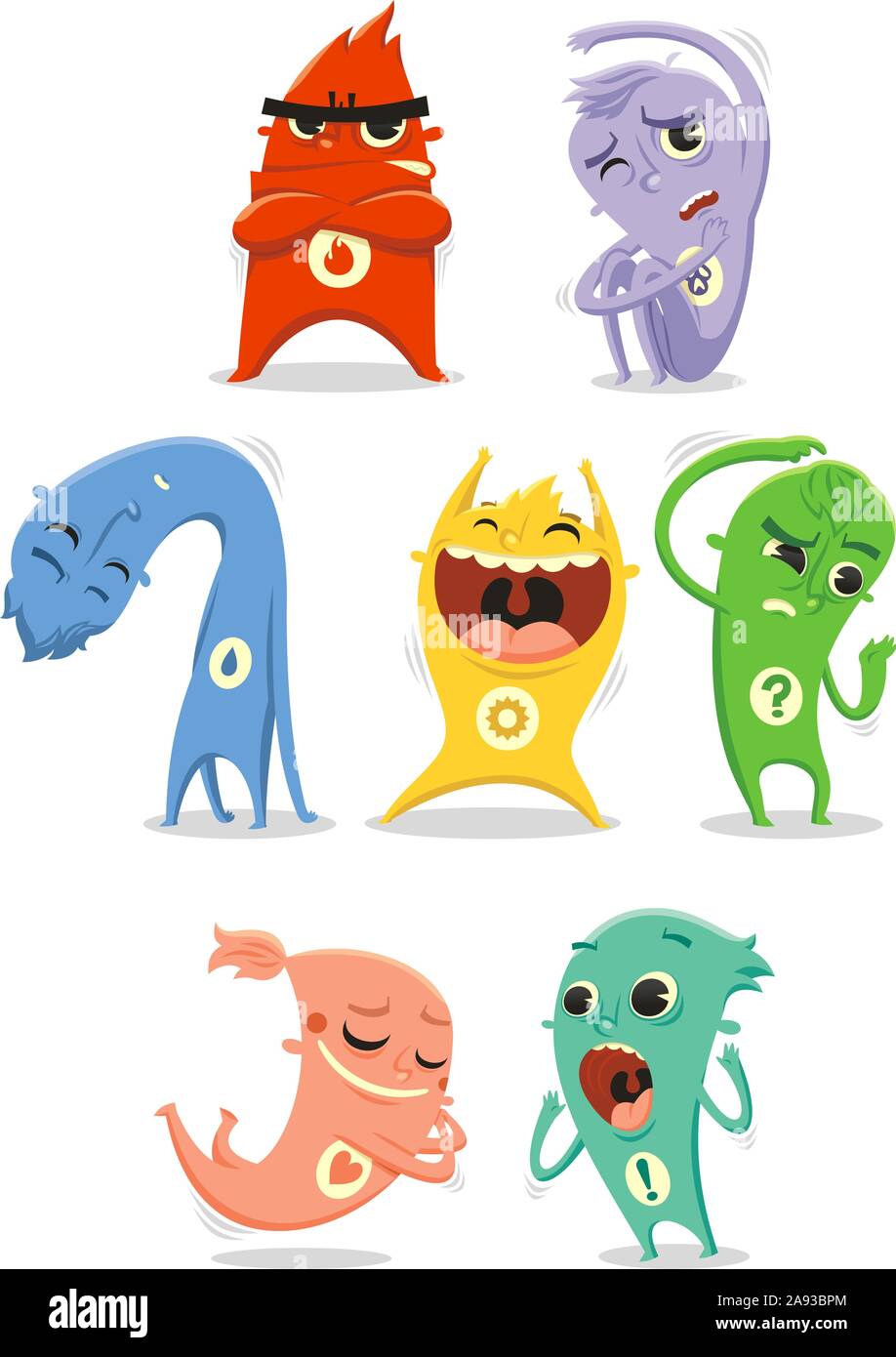 emotions cartoon characters Stock Vector Image & Art - Alamy