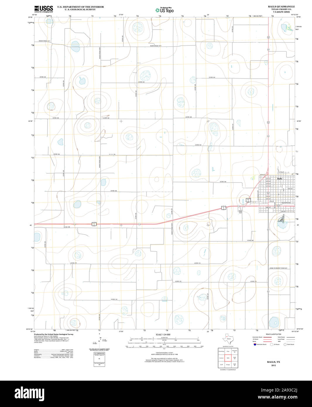 Map of ralls texas hires stock photography and images Alamy
