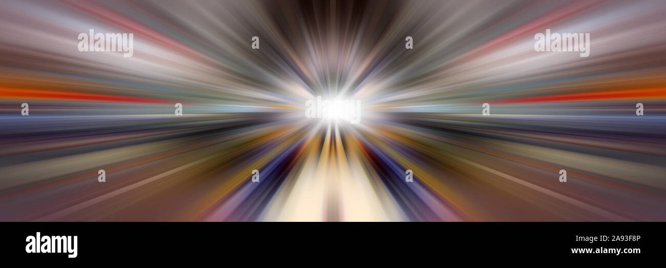 Dynamic lines of light. Light from central point Stock Photo - Alamy
