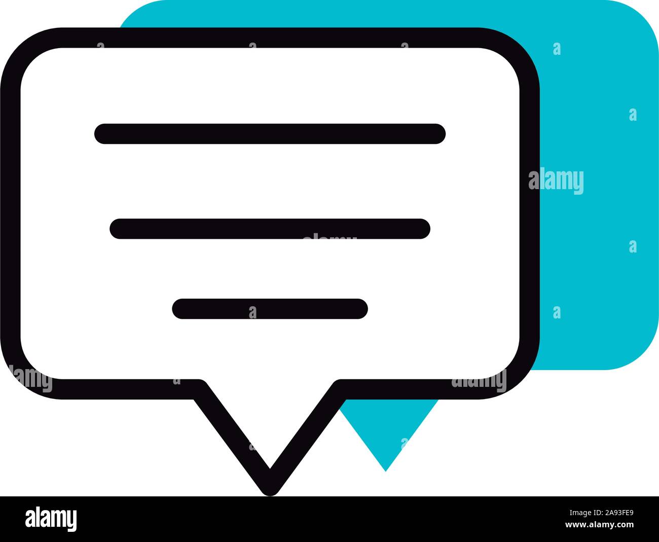 speech bubble social media icon line and fill vector illustration Stock ...