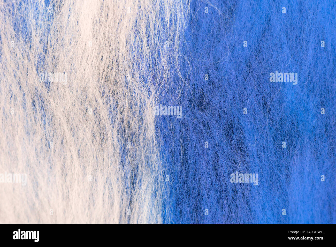 blue and white felt fabric texture as background Stock Photo