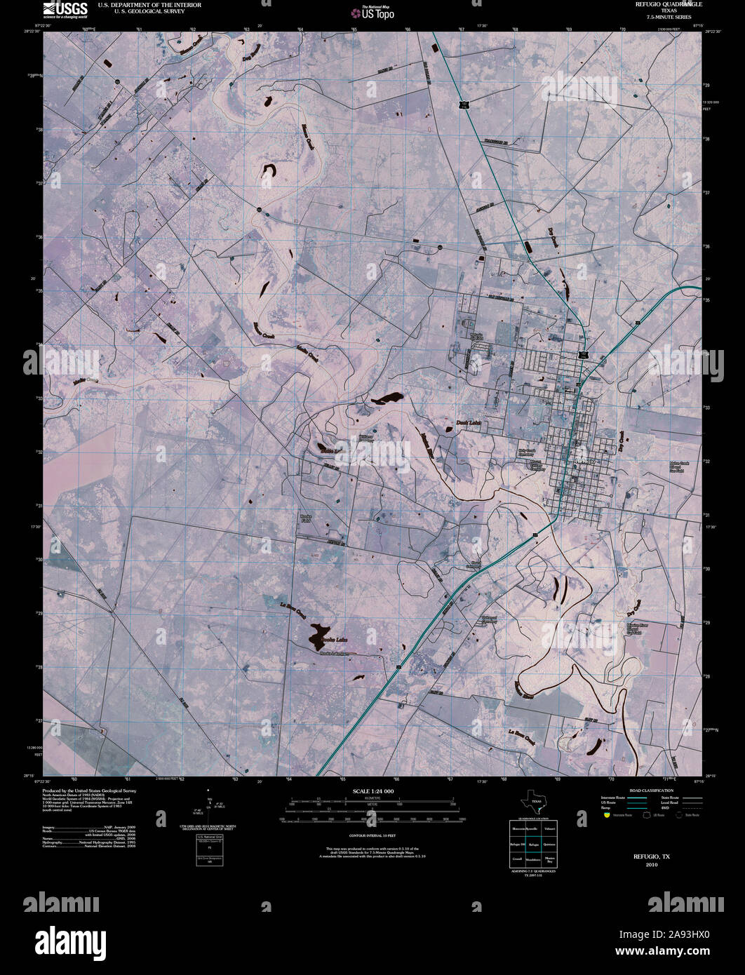 Refugio texas map hires stock photography and images Alamy