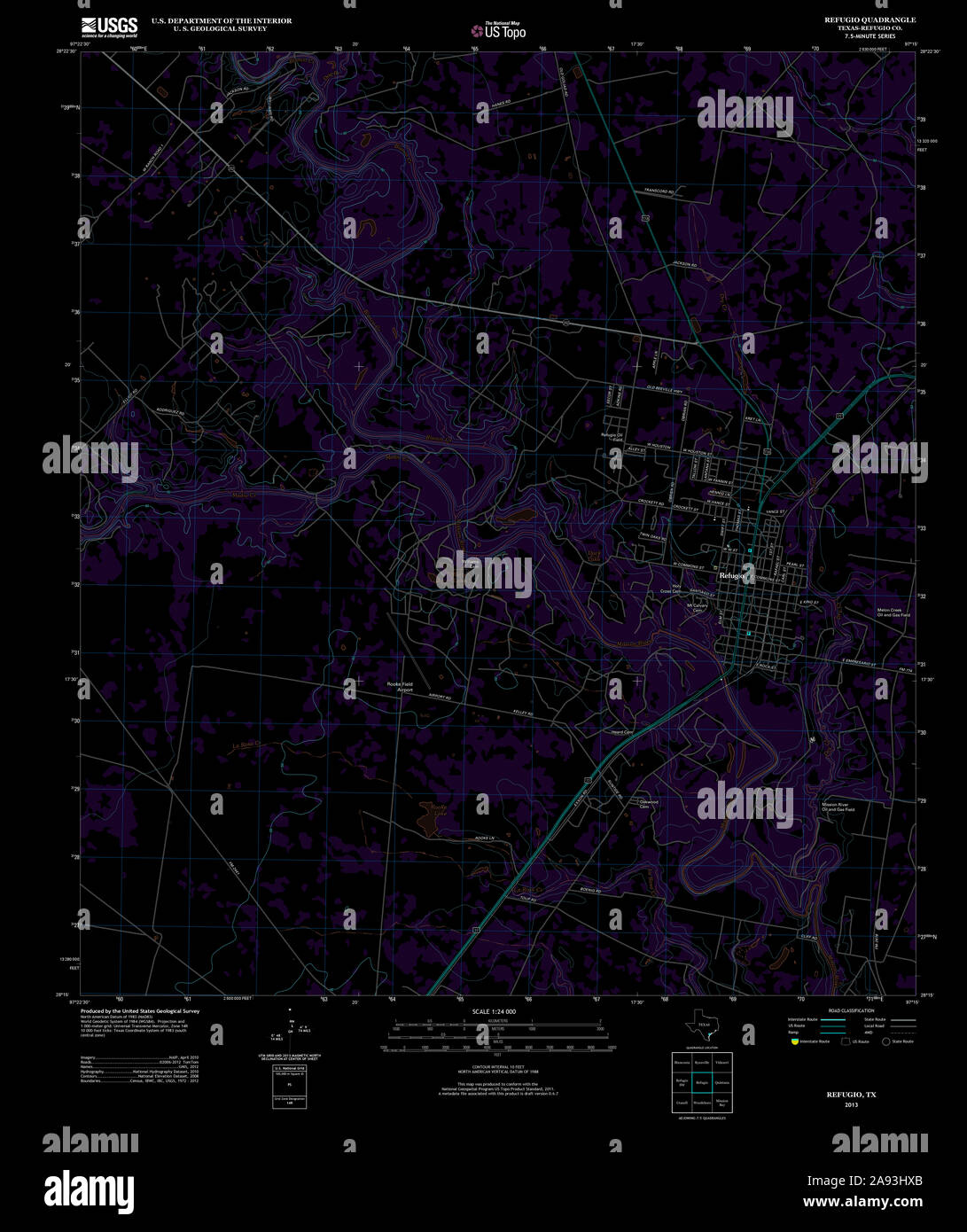 Refugio texas map hires stock photography and images Alamy