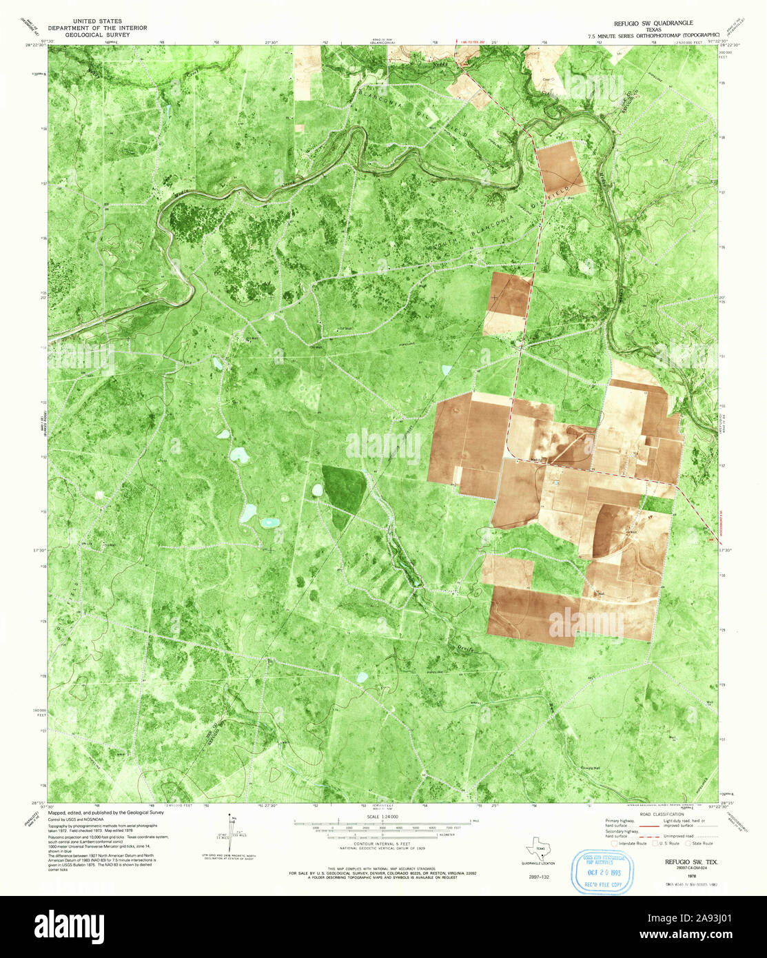 Refugio texas map hires stock photography and images Alamy