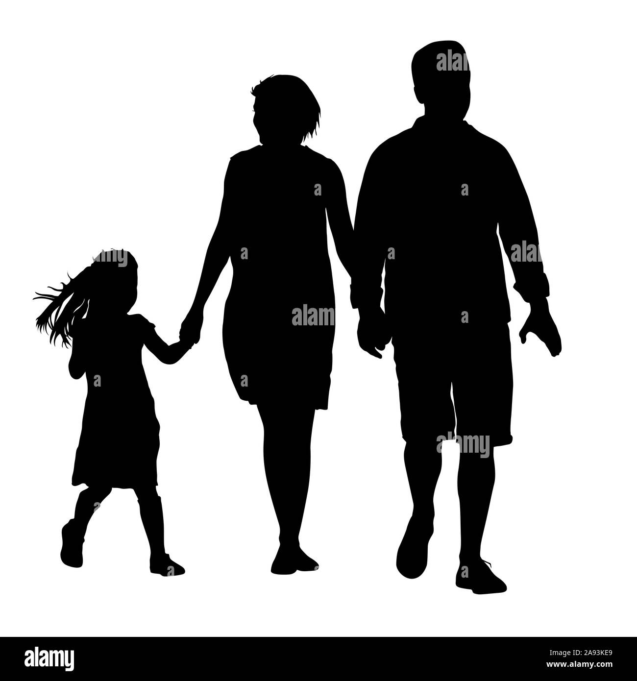 Boy And Girl Holding Hands Silhouette Black And White Stock Photos Images Alamy