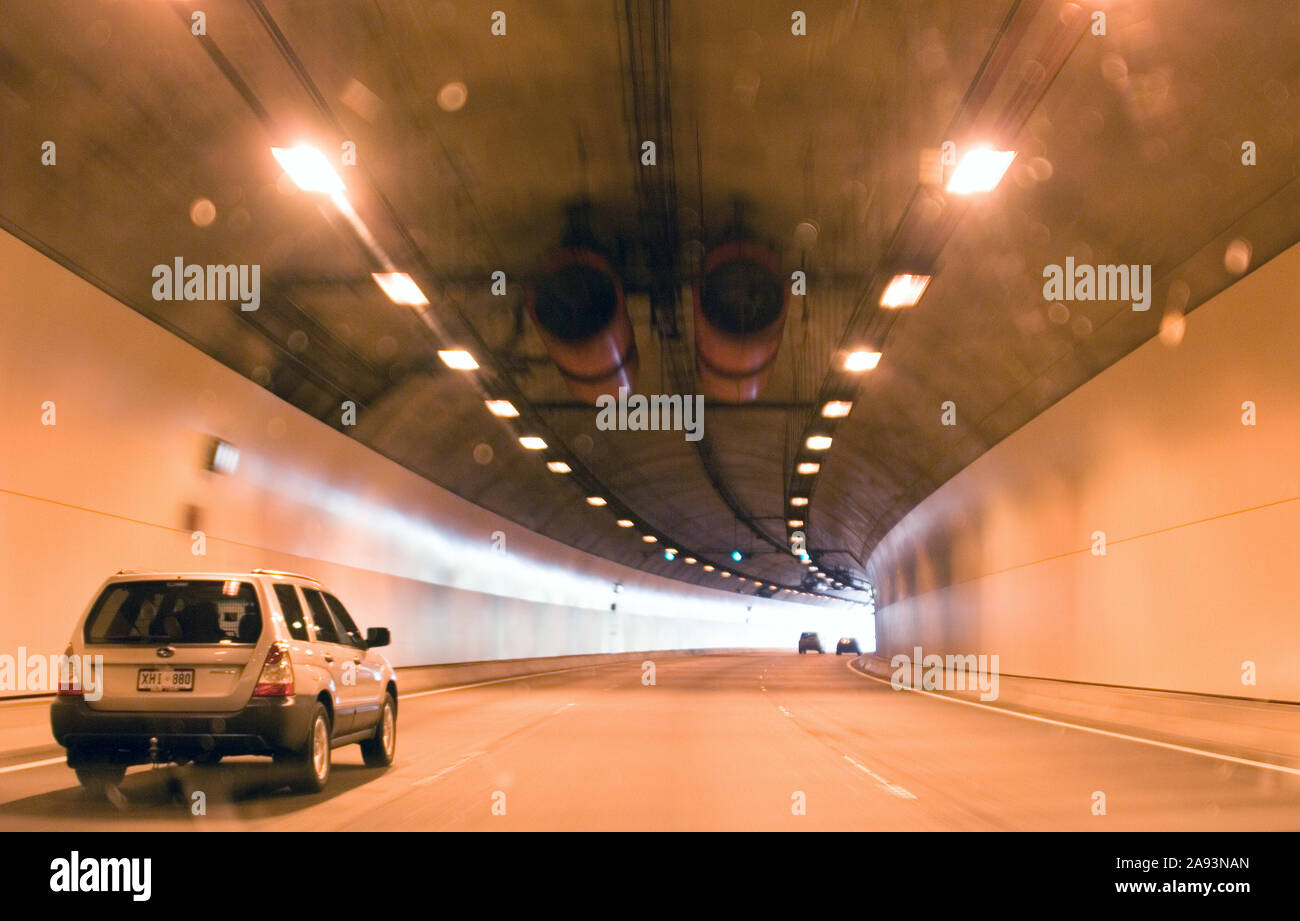 HEYSEN ROAD TUNNEL THROUGH THE ADELAIDE HILLS, SOUTH AUSTRALIA. EACH