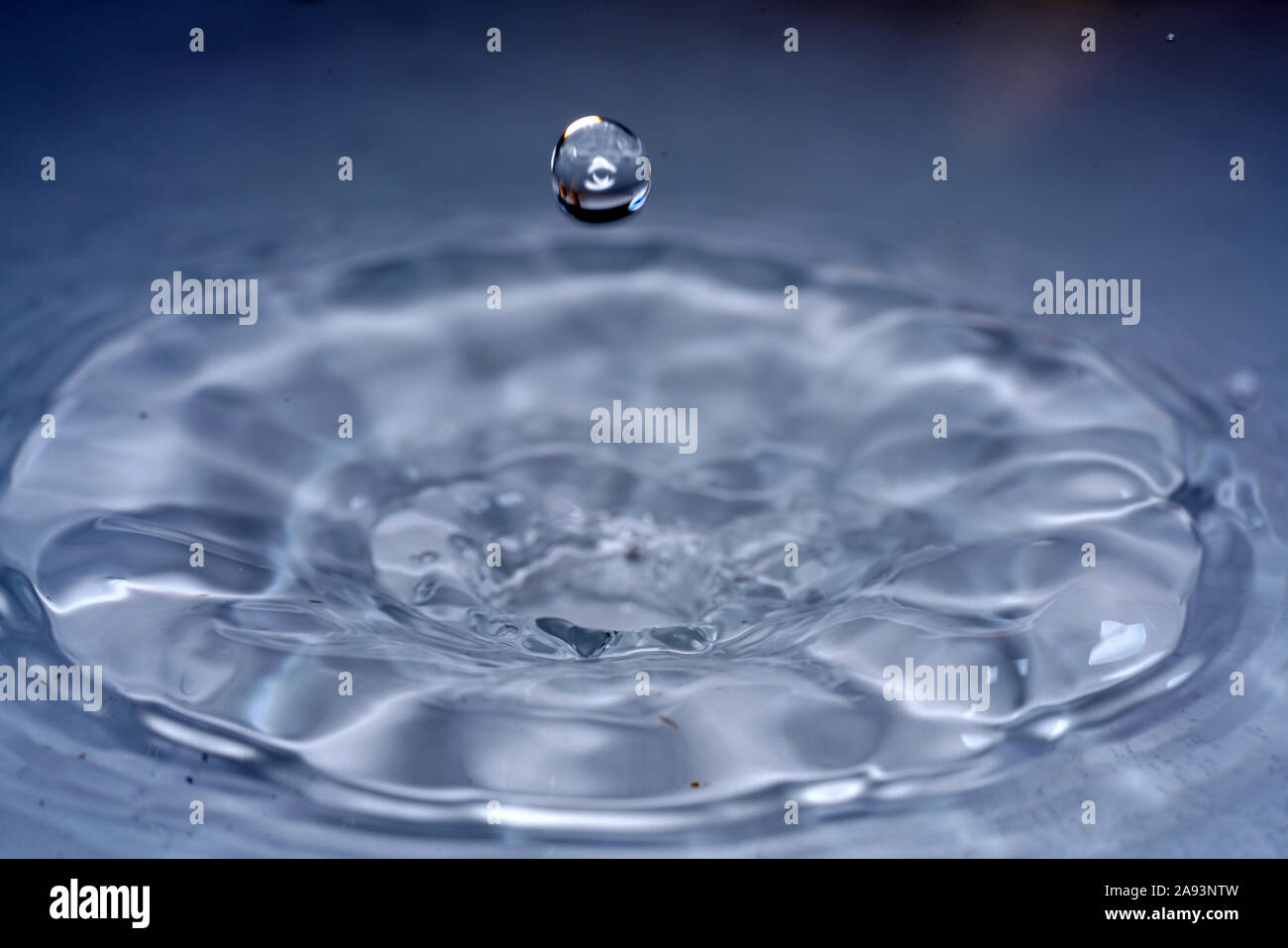 Water drops photographed with higspeed flashes and dropper in the ...