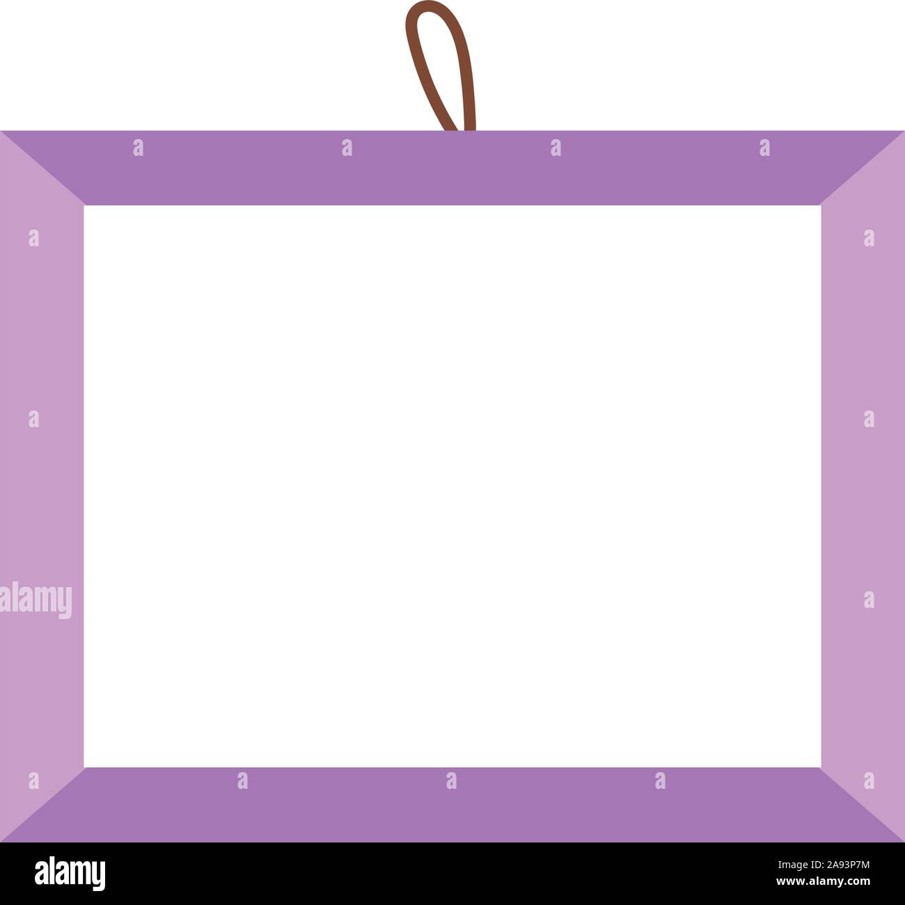 frame photo hanging empty icon on white background vector illustration ...